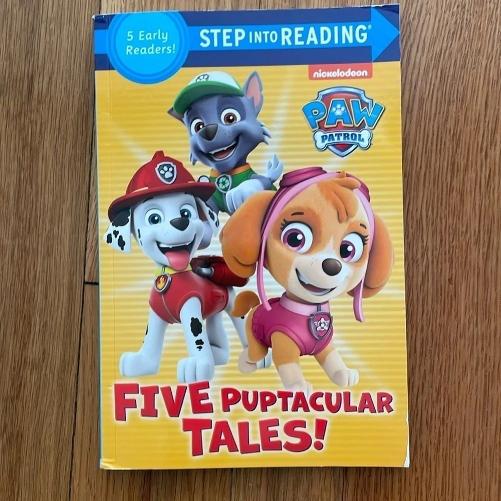 Paw Patrol Step into Reading Book includes 5 Early Reader Dog Puppy Pet Stories